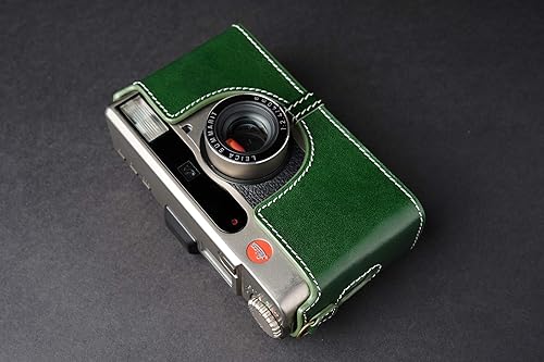 Vista 24 de Leica Minilux - Funda para cámara Leica Minilux/Minilux Zoom con correa de mano de piel auténtica, hecha a mano, color negro