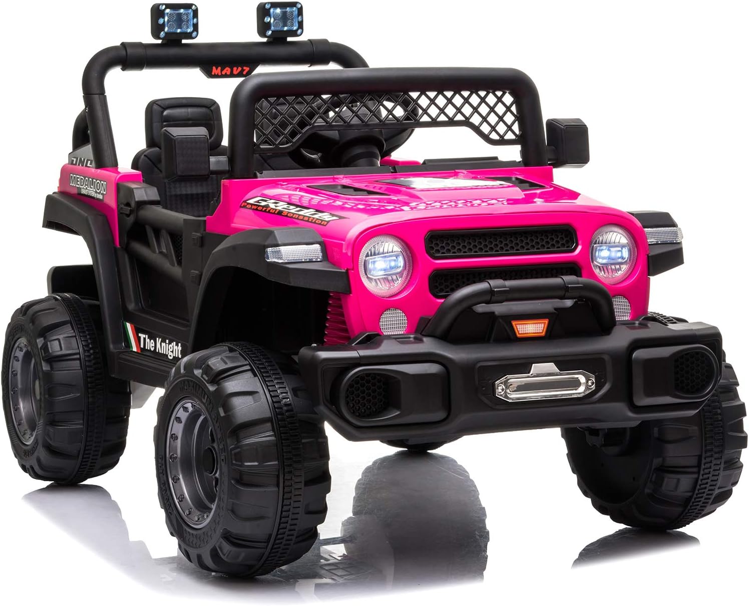 Dual Drive 12V 4.5A.h with 2.4G Remote Control Off-Road Vehicle (Rose Red)