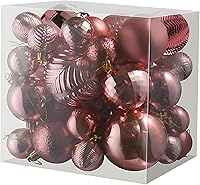 Vista 15 de PREXTEX Juego de 36 Adornos Navideños - Bolas Negras Irrompibles en 6 Estilos y 3 Tamaños con Bucles para Colgar - Elegantes Decoraciones para Árbol