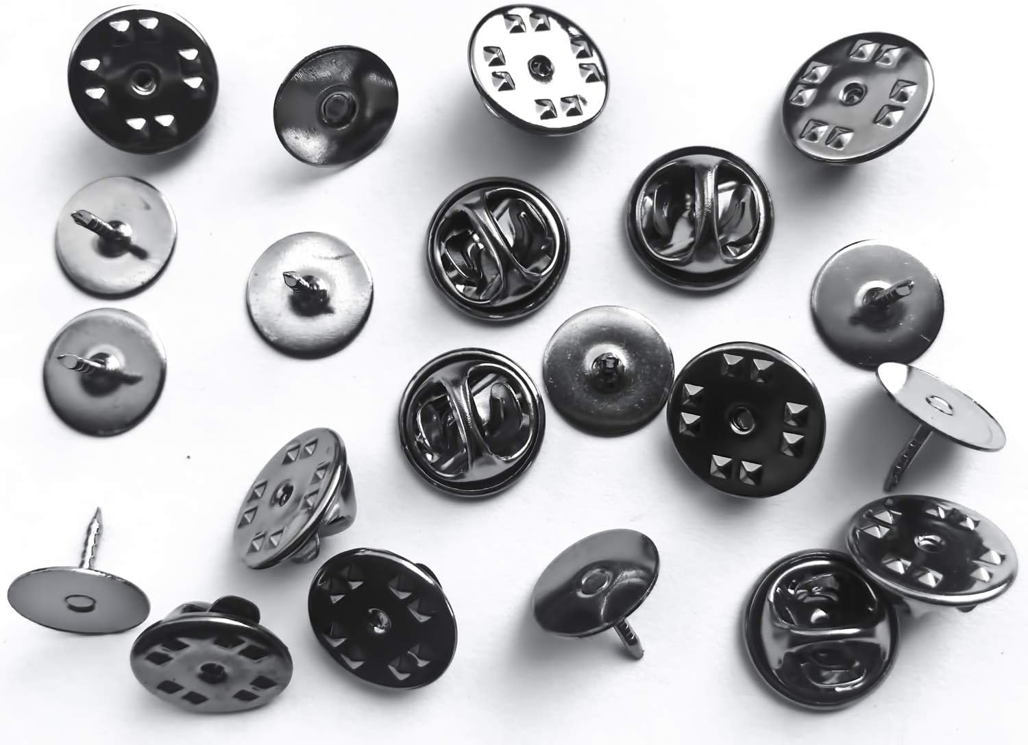 ALL in ONE Butterfly Clutch Tie Tacks Pin Backs with Blank Pins for DIY Craft (Gun Metal 50 Pairs) : Arts, Crafts & Sewing