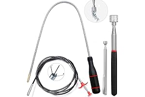 Bendable Magnetic Pickup Tool Set with Telescoping Magnet