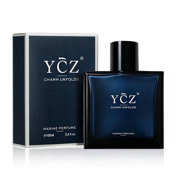 Ycz Midnight Marine Eau De Parfum For Men, 3.4 Fl Oz 100 ML, Long-Lasting Cologne, Fresh Marine & Woody Fragrance With Grapefruit, Ginger And Cedar Notes For Daily Wear, Date Night And Gifts