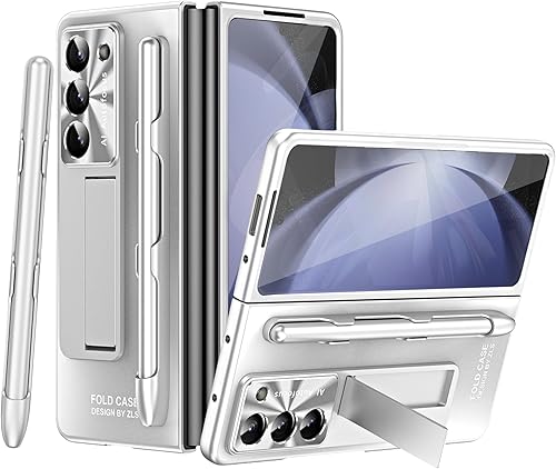 Funda diseñada para Samsung Galaxy Z Fold 5 con S Pen y soporte y protector de pantalla frontal, funda de lujo para Galaxy Z Fold 5 (2023), color