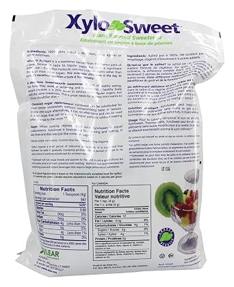 Xlear XyloSweet Plant Sourced Xylitol Sweetener - Pure Natural Sugar Substitute, Granules, Non-GMO, Gluten-Free, 5 Pound Bag (Pack of 1)