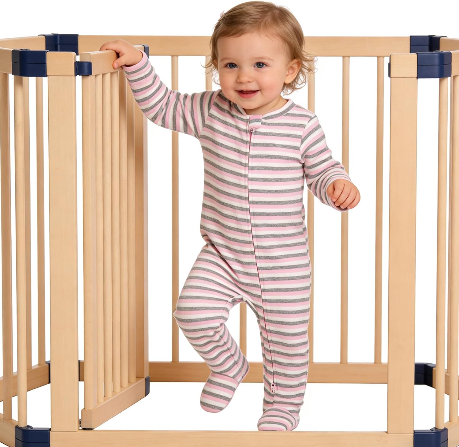 Aablexema Baby Footie Pajamas with Mittens - 3Pcs Infant Cotton Footed One Piece Sleepwear Outfits