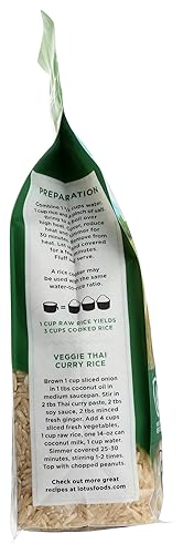 Miniatura 7 de LOTUS FOODS Arroz orgánico de jazmín marrón, 30 onzas
