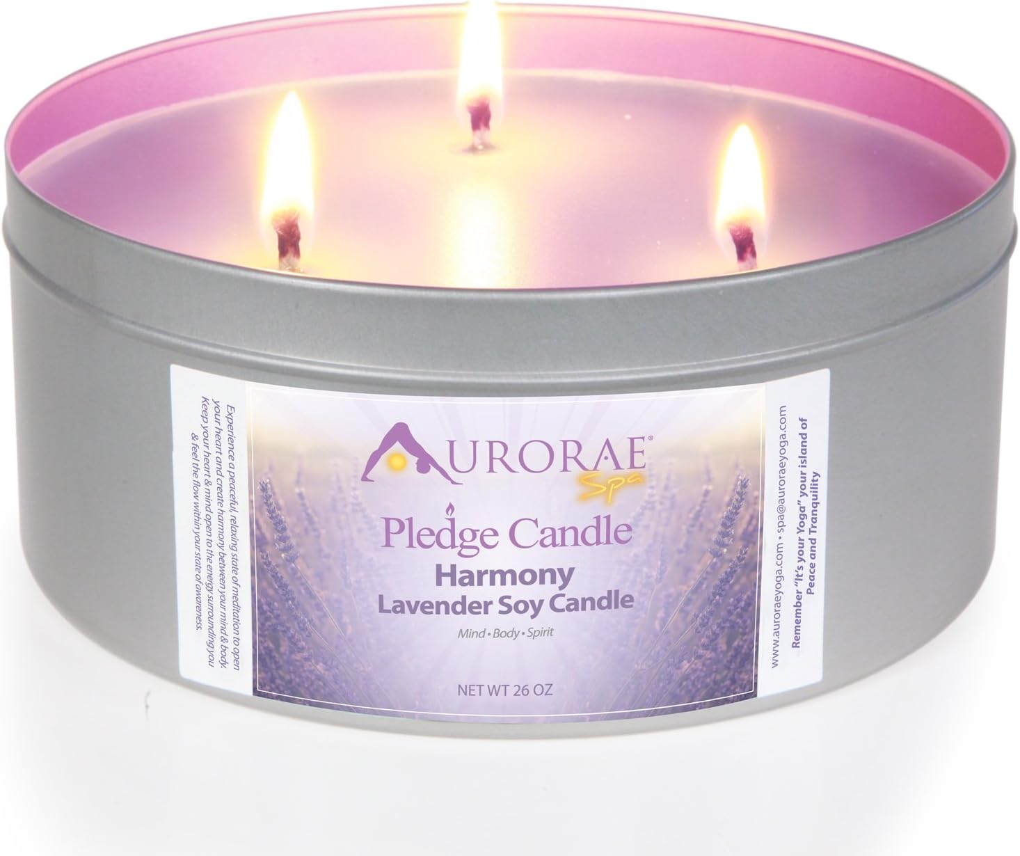 Aurorae 26 oz Lavender Scented Soy Aromatherapy Candle