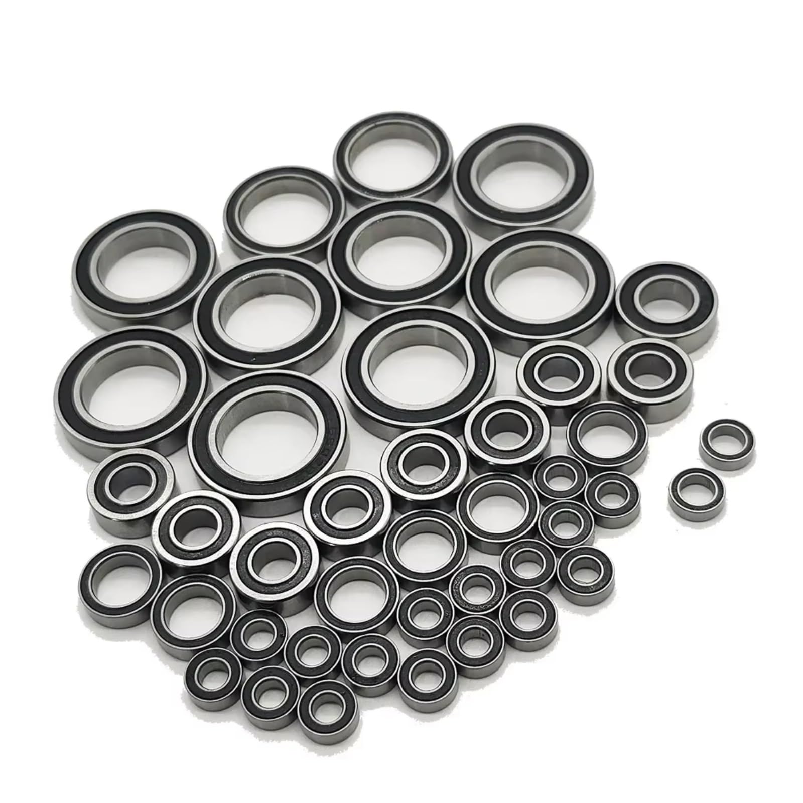 Für Traxxas Für UDR Für Unlimited Für Desert Für Racer 1/7 Schwarzes Gummi Abgedichtetes Chromstahl 43 Teiliges Komplettes Kugellager Kit Vorgefettet RC RC Lagern