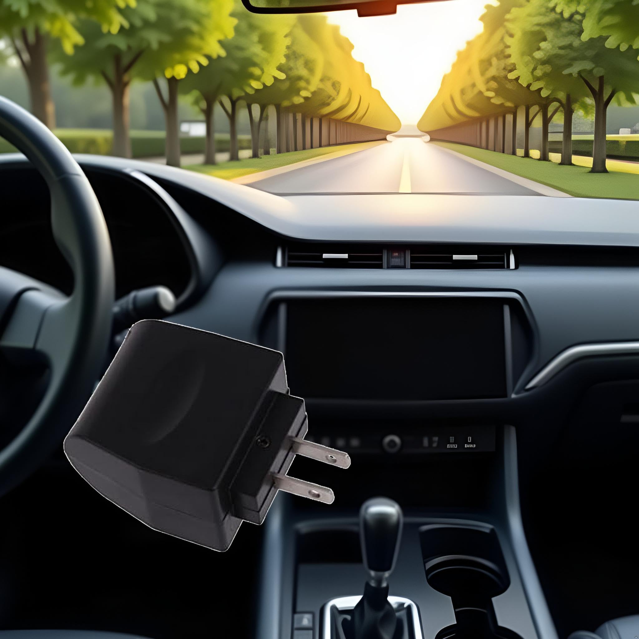 Convertidor de CA y CC negro fuente de alimentación CA 110 V - 220 V a coche CC 12 V suministros de repuesto para automóvil se puede utilizar adaptador de conversión, convertidores de alimentación