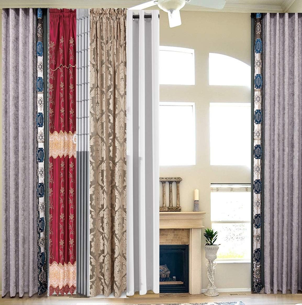 Set of 2 custom made curtains Buyer provide fabric.any size 9 10 11 12 13 14 15 16 17 18 19 20 21 22 24 25 feet long The price is for making the curtains. Extra long and short (With pinch pleat top)