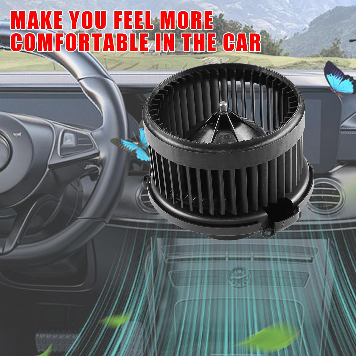 700211 AC Blower Motor with Fan Fits for 2006-2017 for Chevy Equinox, 2012-2015 for Captiva Sport, 2010-2017 for GMC Terrain, 2006-2009 for Pontiac Torrent, 2008-2010 for Saturn Vue