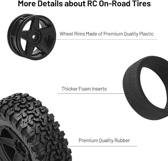 12mm 六角RCホイールとタイヤ ダイトク ラジコンカータイヤ アクシャル SCX10 トラクサス タミヤ レッドキャット エベレスト10 RGT86100 FCX10 YK4102 P407 MN86KS MN82 LC79 MJX H12Y WPL