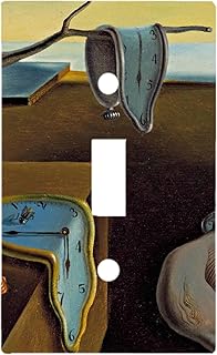 Vintage Salvador Dalí Persistence of Memory Decorative Light Switch Cover Plate – Classic Surrealist Melting Clocks Art Wall Decor – Toggle, Rocker, Outlet & Blank Plates – 1-4 Gang (Single Toggle)