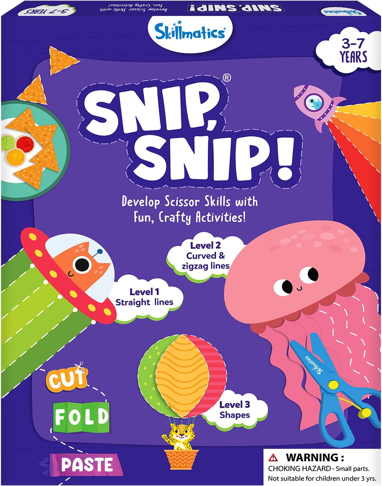 Skillmatics Snip Snip, Scissor Skills, Felt Craft Kit, Gift for Kids