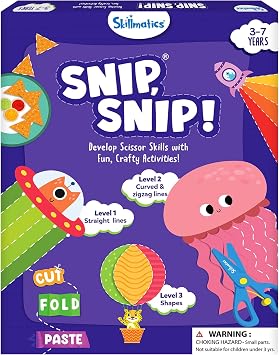 Skillmatics Snip Snip, Scissor Skills, Felt Craft Kit, Gift for Kids