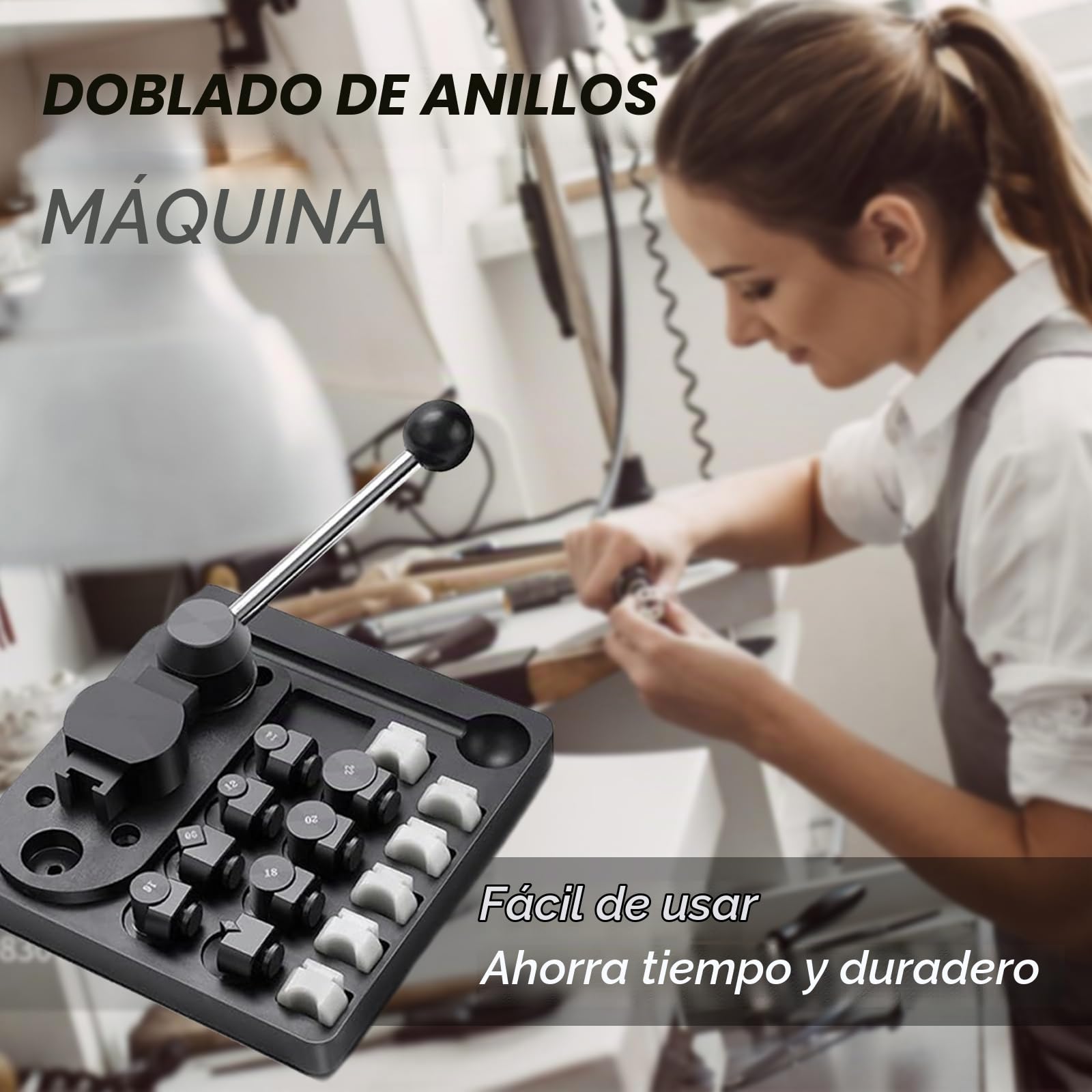 Aisny Máquina Dobladora anillo Fabricación de Anillos para Aretes 12/14/16/18/20/22 mm