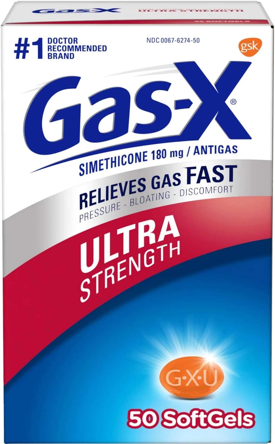 Gas-X Softgels Ultra Strength 50 Soft Gels (Pack of 12)