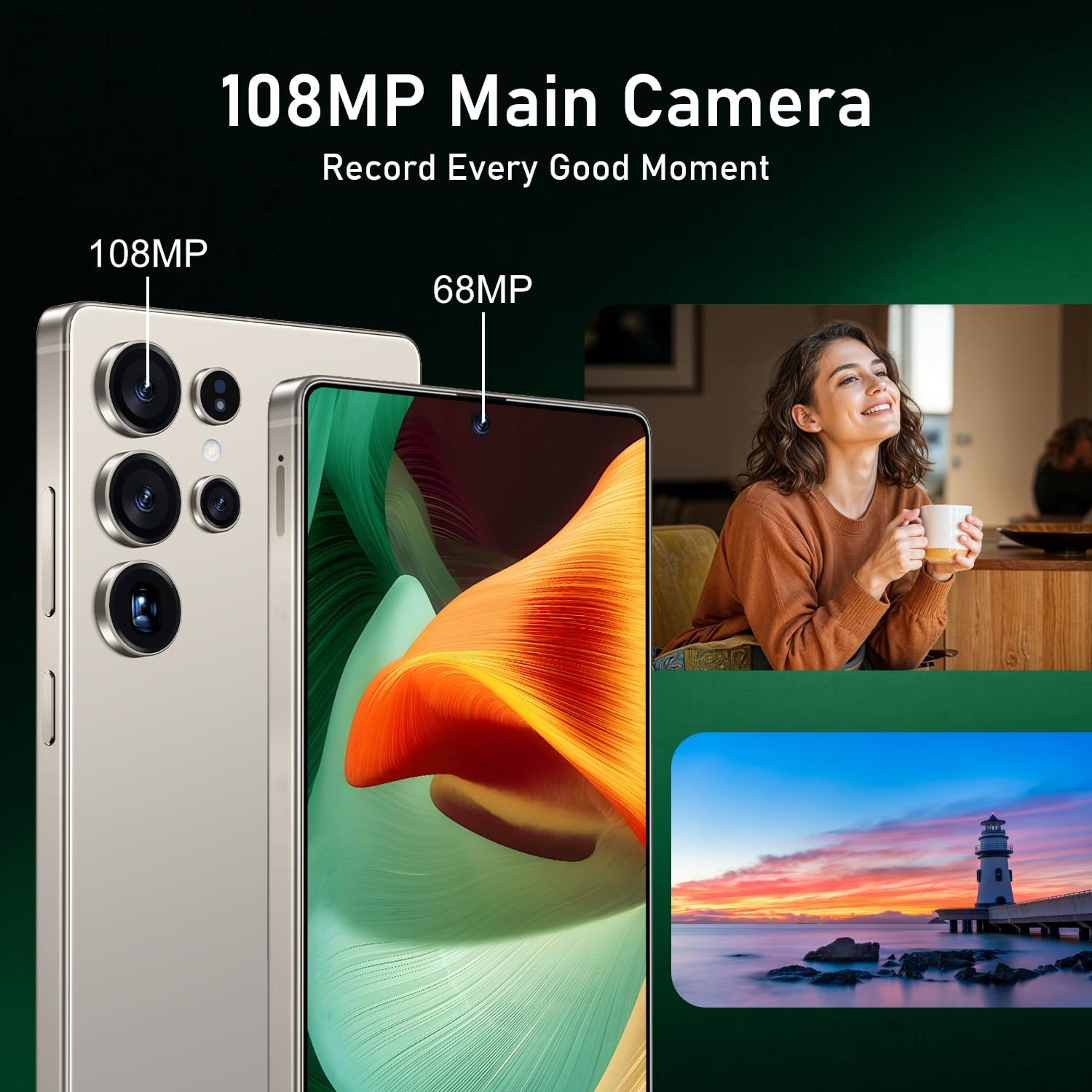 I25 Ultra: 6.99" FHD+ Android 14 Smartphone | 12GB+512GB | 108MP+68MP Camera | 7000mAh Battery | Built-in Stylus Pen | Blazing Fast Performance (Titanium Gray)