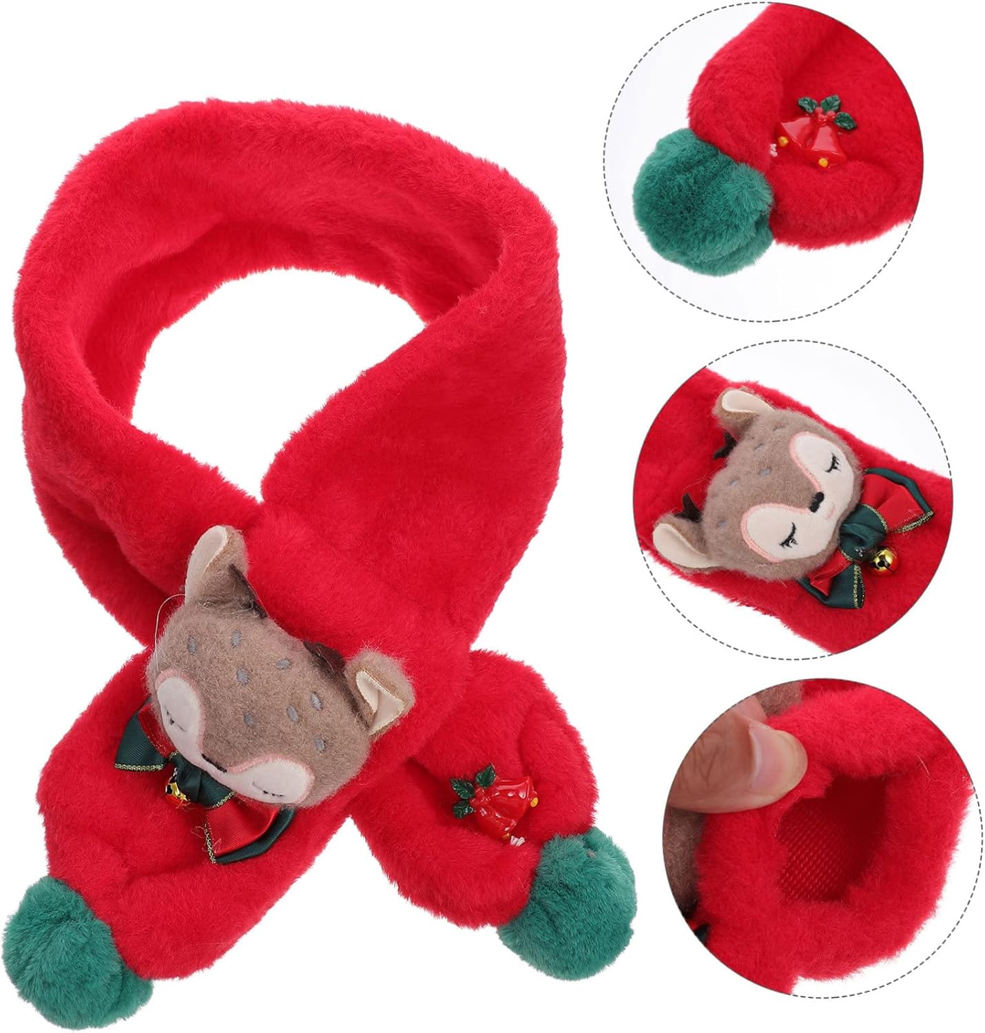 1 PC Christmas children's scarf hijab for girls pañuelos para mujer red cape Winter Warm Scarf For santa