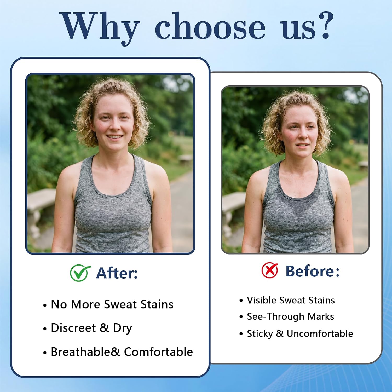Underboob Sweat Pads 400 Inch Reusable Bra Liner, Washable Breathable Cotton Sweat Absorber for Under Breast, Armpit and Skin Folds, for Women Absorb Sweating Daily Wear