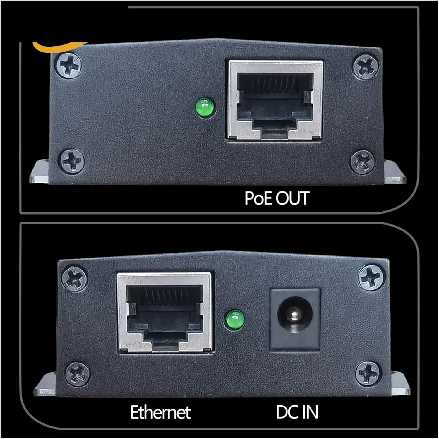 Gigabit POE Power Supply 10/100/1000Mbps Compatible with IEEE802.3af/at/BT Single Port Power Supply POE Device Output 44V-57V (Size : 100Mbps US Plug, Color : Total Power 30W)