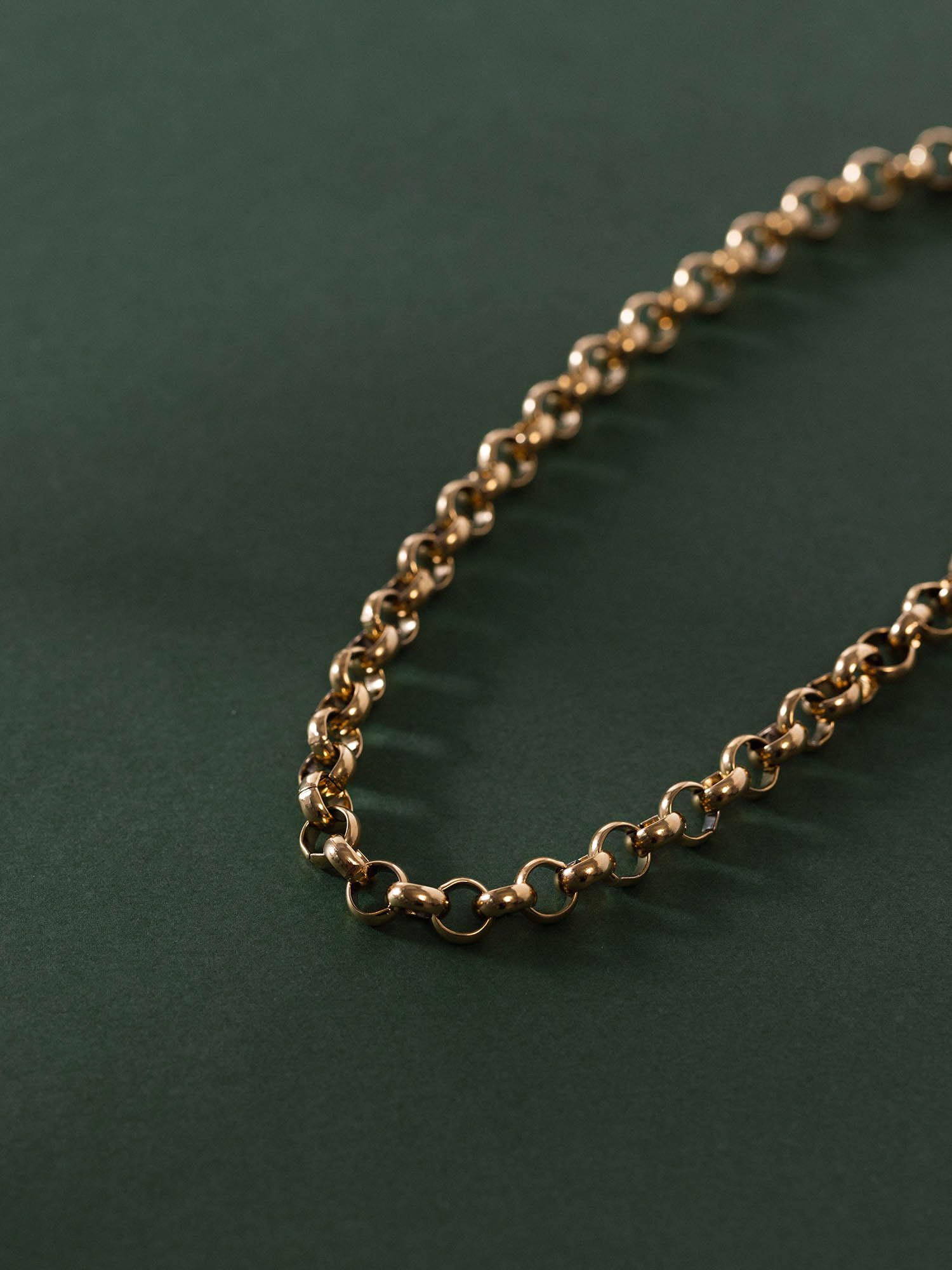 Purelei Gala – Collar con eslabones grandes – Acero inoxidable (oro de 14 quilates/plata/oro rosa de 18 quilates) – Cadena clásica de 45 cm para mujer