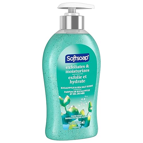 Miniatura 9 de Softsoap Therapy Cooling Eucalyptus Sea Salt Scent - Jabón líquido exfoliante para manos 1125 onzas paquete de 6