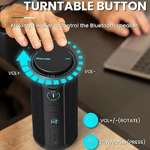 Miniatura 6 de Raymate Altavoz Bluetooth, IPX7 impermeable, estéreo de 30 W con graves profundos, diente azul inalámbrico 5.3, emparejamiento TWS de rango de 100
