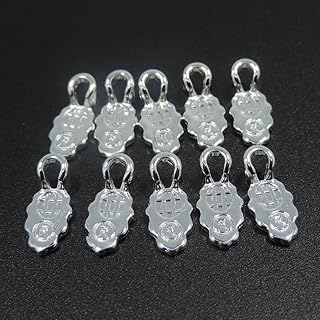 100pcs Silver Plated Spoon Glue on Bail for Earring Bails or Scrabble and Glass Pendants Charms Connector Jewelry Decor