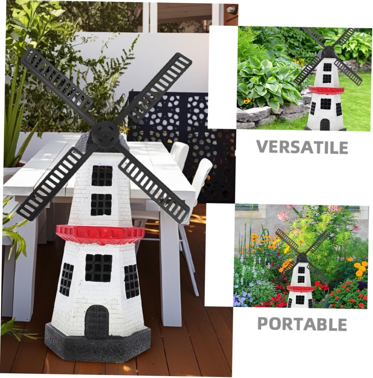 Garden Windmill Leaf Replacements 2 Sets Plastic 360 Degree Rotation image 3