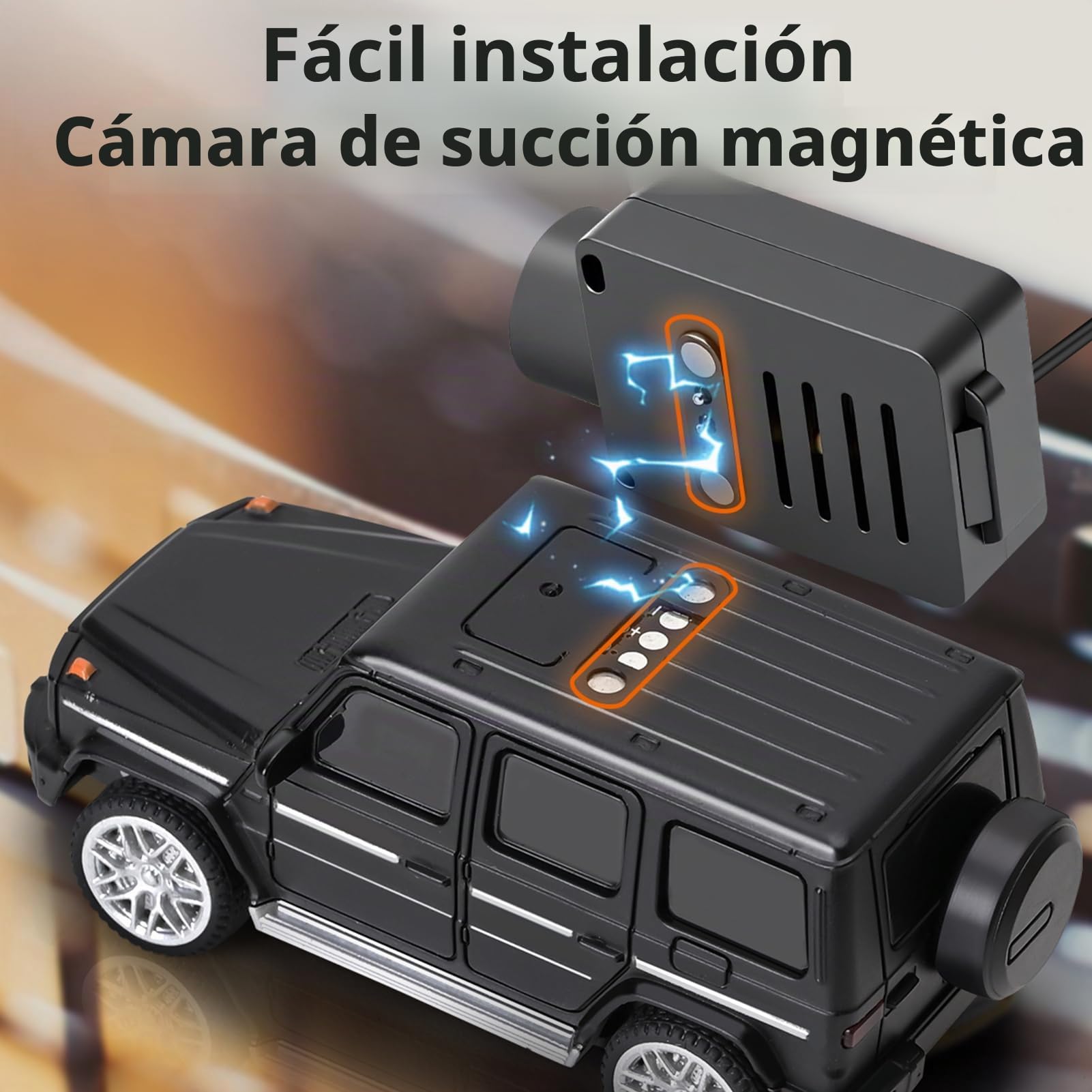 GoolRC WLtoys 6406 Mini coche teledirigido 2,4 GHz, escala 1:64, FPV, mando a distancia con cámara 720P, vehículo de control APP con luces LED para adultos, sin mando a distancia (negro)