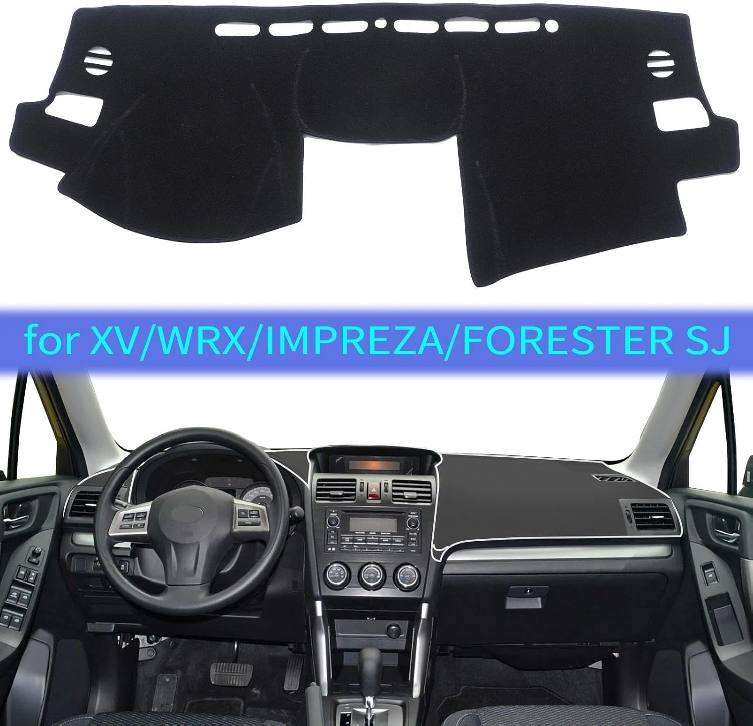 Car Dashboard Mat,for Subaru WRX STI 4th GEN 2015 2016 2017 2018 2019 2020 2021 Sunshade Protective Carpet Dash Mat Dash mat