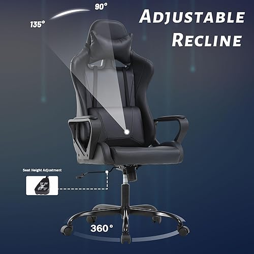 Miniatura 5 de Silla de juegos barata silla de PC ergonómica silla de oficina silla de computadora, sillas de videojuegos para niños, silla de jugador silla con