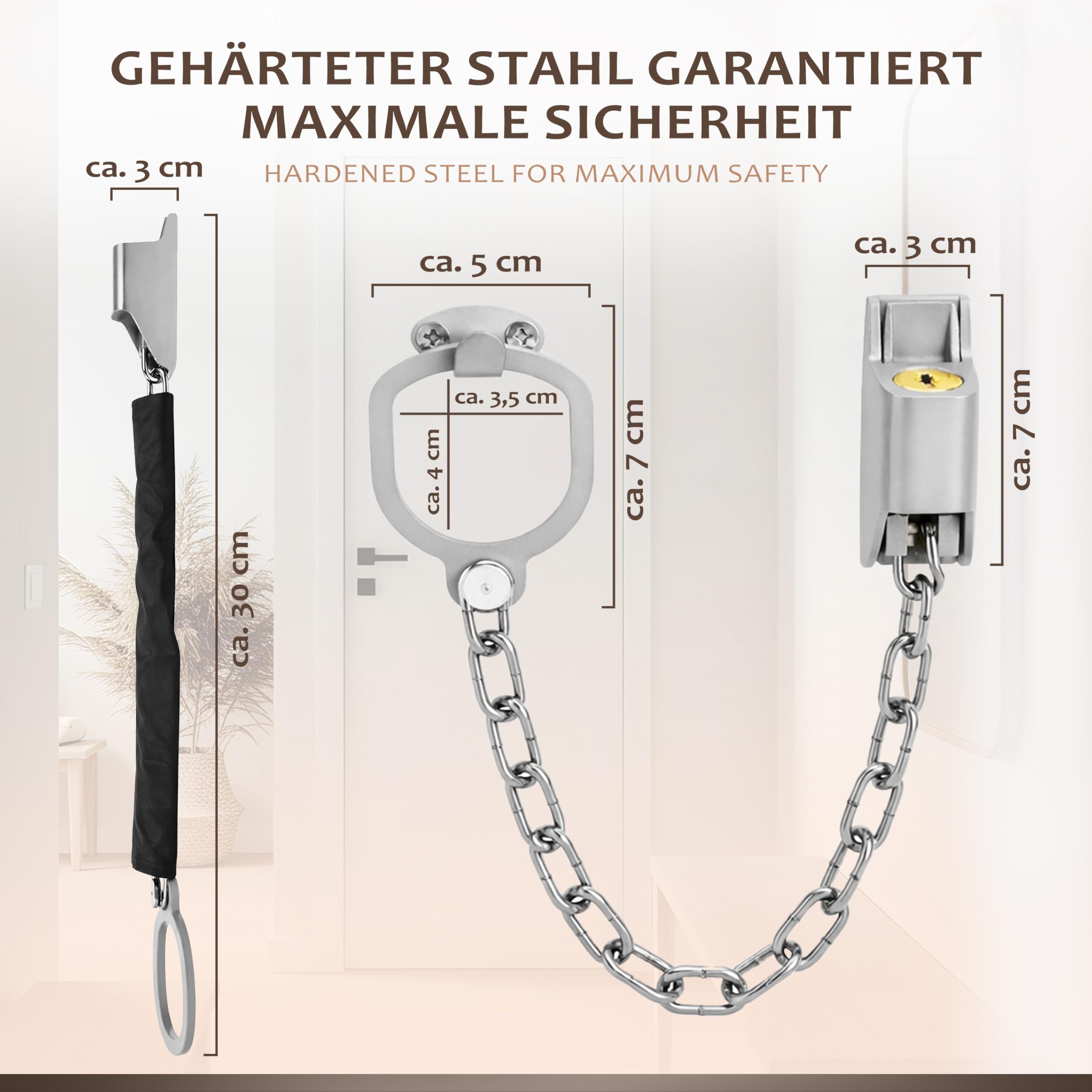 Chaîne de poignée de porte