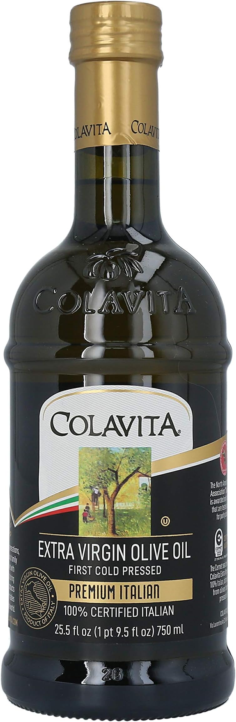 Colavita Premium Italian Extra Virgin Olive Oil, 25.5 fl. oz., Glass Bottle