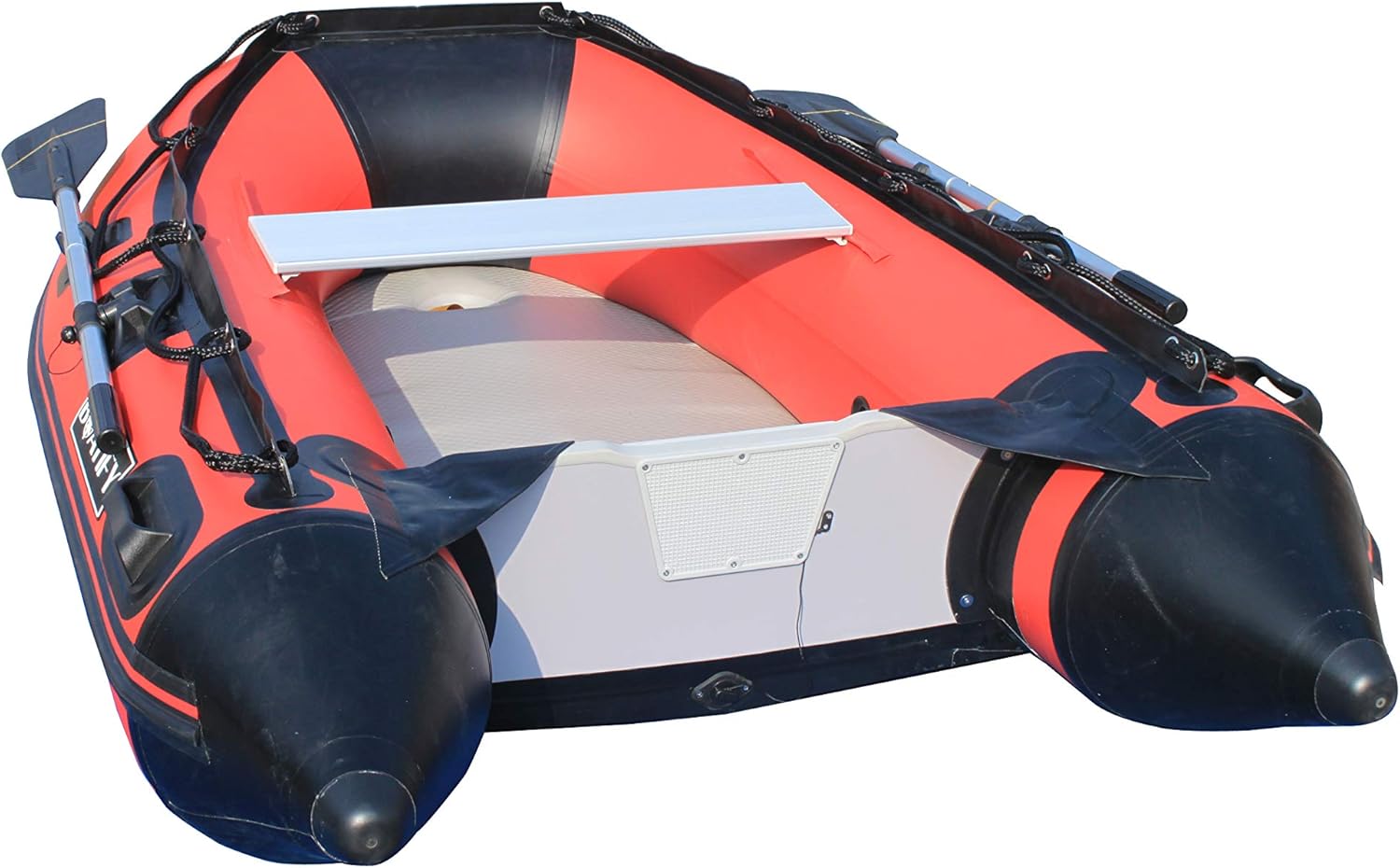 8.9 ft Inflatable Boat Raft Fishing Dinghy Pontoon Boat with Air Floor