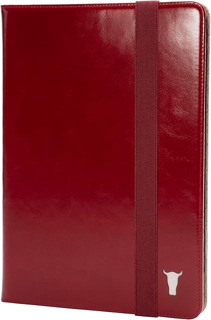 TORRO Case Compatible with iPad 9th, 8th & 7th Generation (10.2)  Genuine Leather iPad 10.2 Case with Stand and Wake/Sleep Function (Red)
