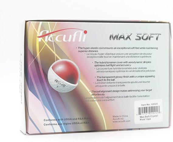 ACCUFLI Max Soft Crystal Golf Balls