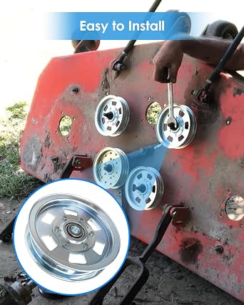 Lawn Mower Idler Pulley 033-2000-00 Fits for Bad Boy MZ Series 48 54 Decks ZT Elite 48 54 60 Decks, Idler Pulley Replace 033-8000-00 033-7201-00 033-7201-25, 2 Pack