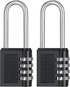 OBD 2 x Combination Locks 4 Digit Code Padlock Heavy Duty Metal Padlock Weatherproof for Gym Locker School Locker Gate Outdoor Shed & Garage