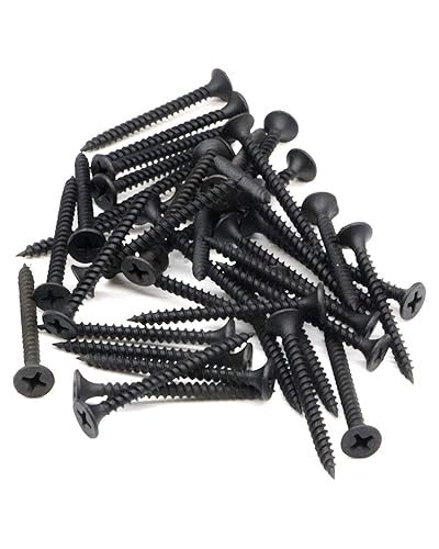 Miniatura 6 de IMScrews Tornillos Phillips de cabeza plana #6x1-12" para paneles de yeso de rosca fina, tornillo de madera de punta afilada, acero al carbono