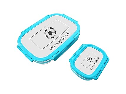 Savri Personalized Stainless Steel Lunch Box With Your Child name & Favourite Character engraved on Tiffin Box. Steel lunch box for kids | personalised gifts for kids | Customized gifts fir kids -Blue