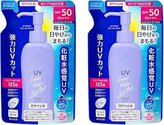 Japanese Sunscreen SPF 50/PA+++ Super Water Gel 4.22floz(125g) Refill Pack of 2