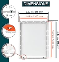 Vista 2 de Panel de acceso de plástico blanco de 12 x 16 pulgadas. Panel de puerta de eje de servicio. Plomería, electricidad, calefacción, panel de acceso