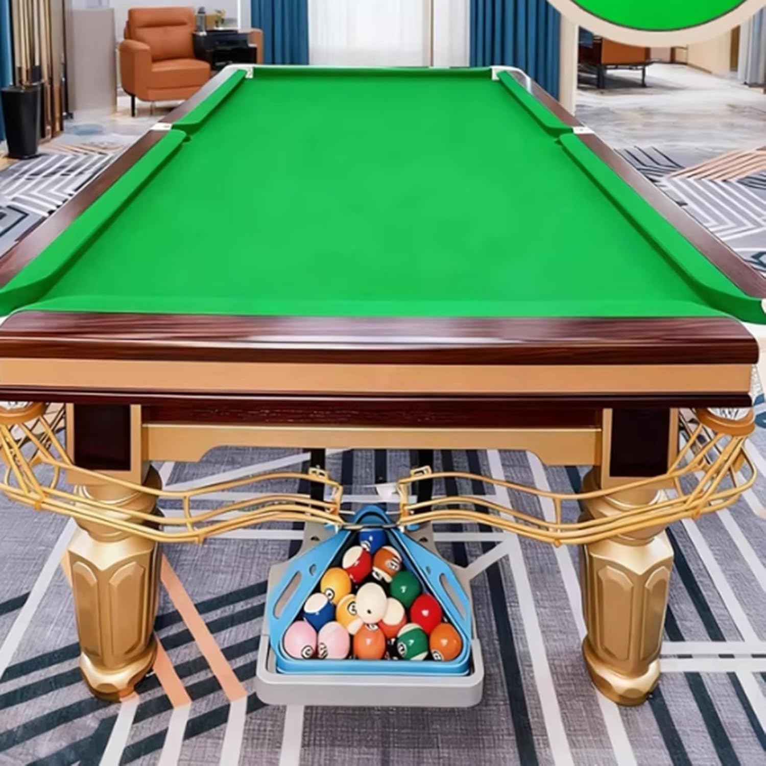 Premium Slate Pool Table, Heavy Duty Standard Billiard Table for Family & Club Entertainment