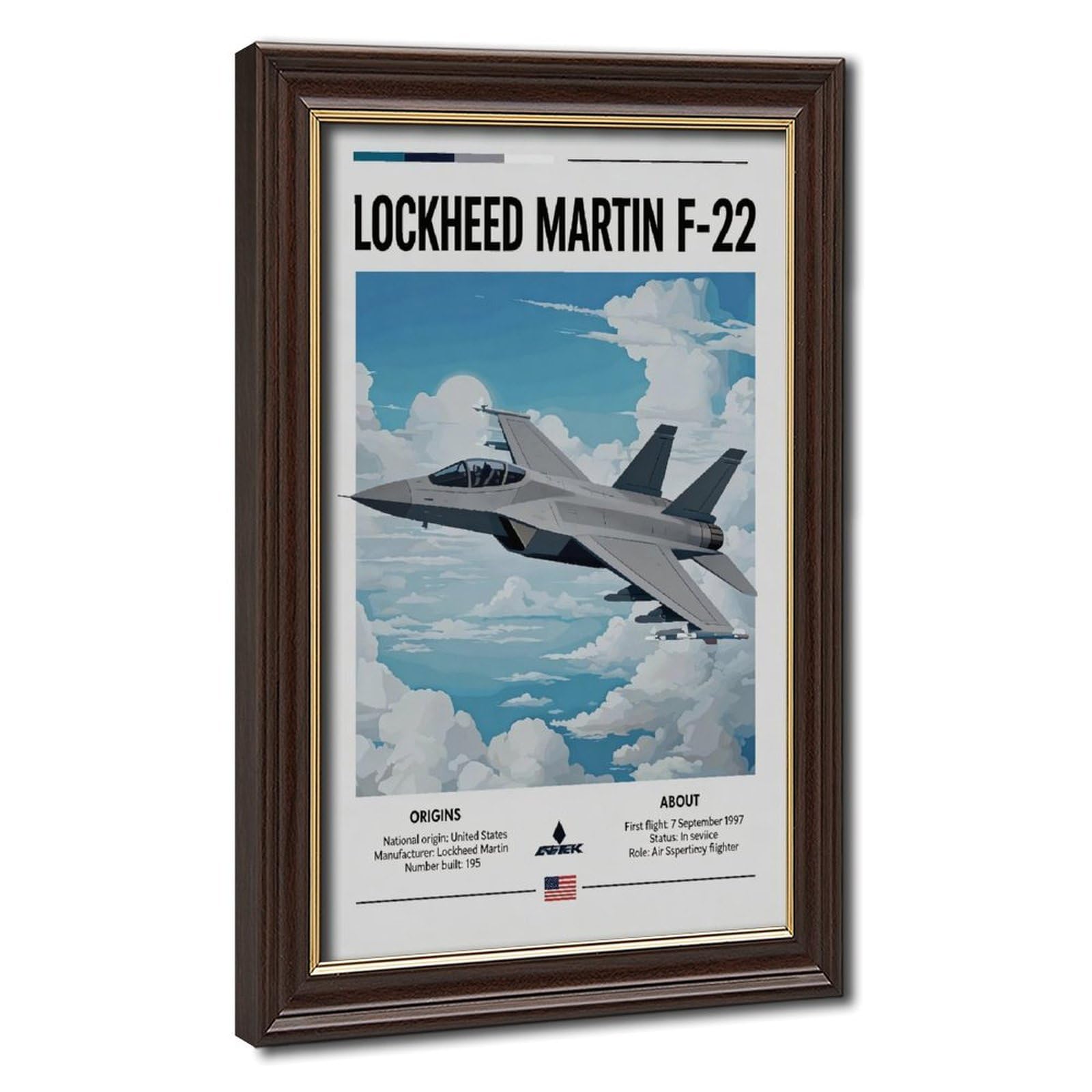 Bareronor Fighter Jet Canvas Poster for Dorm Room Decor Gift