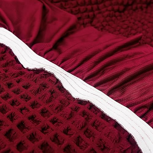 Miniatura 4 de Funda de sofá de 1 pieza para sofá de 2 plazas, funda elástica de fácil ajuste, protector duradero de muebles con falda, fundas de sofá lavables