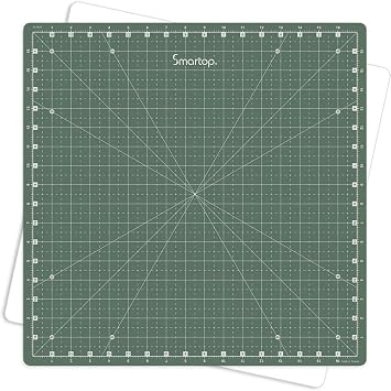 18"x18" Rotating Self Healing Cutting Mat, Non-Slip Non-Reflective, Good for Quilting, Sewing, Crafts, Scrapbooking, Molandi Green