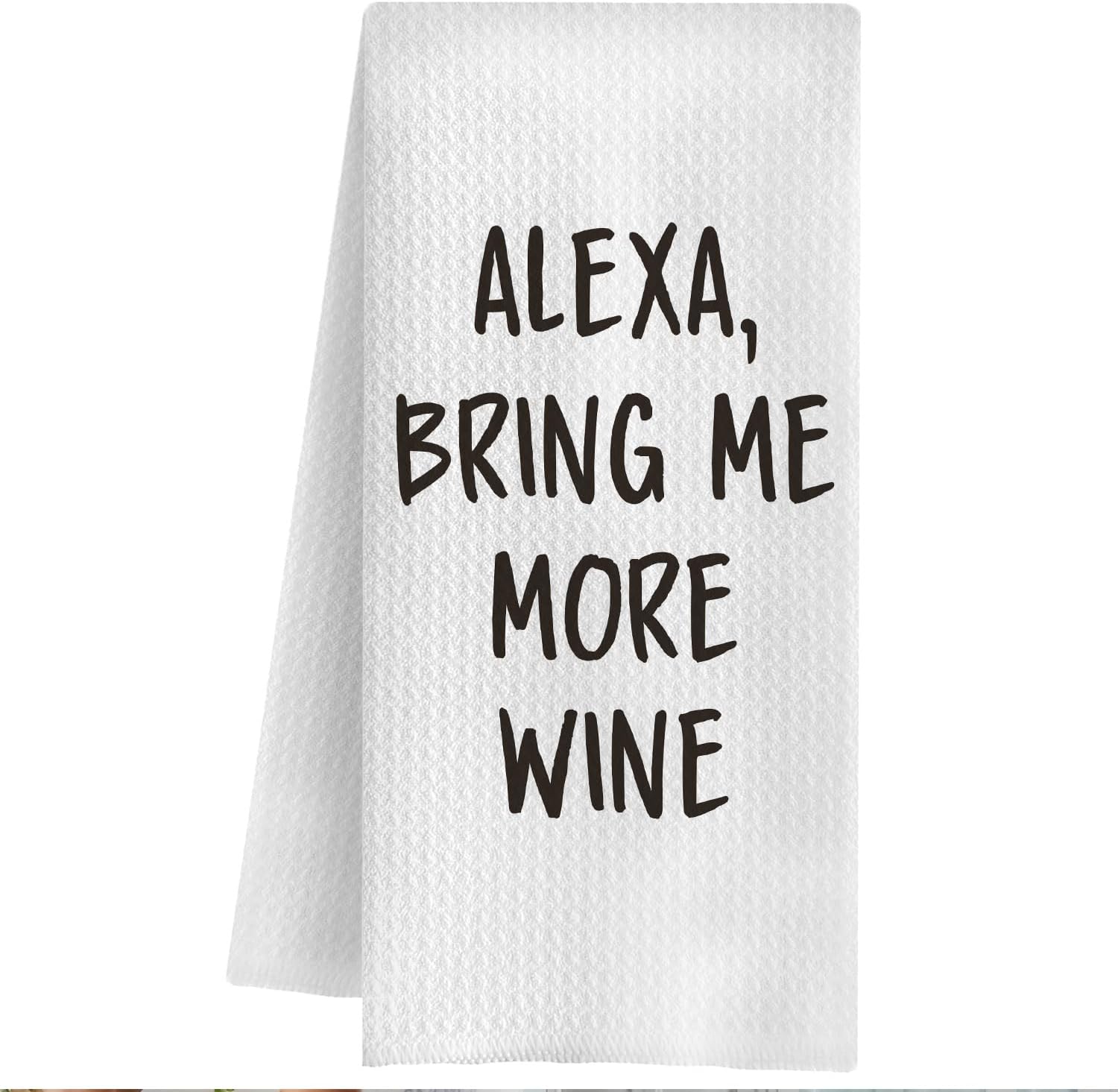 Humor Funny Wine Kitchen Towels, Wine Lover Gifts for Women Men Dish Tea Towels, Funny Alcohol Drinking Gifts Decorative Hand Towel for Kitchen Bar Cart Decor, 16x24 Inch