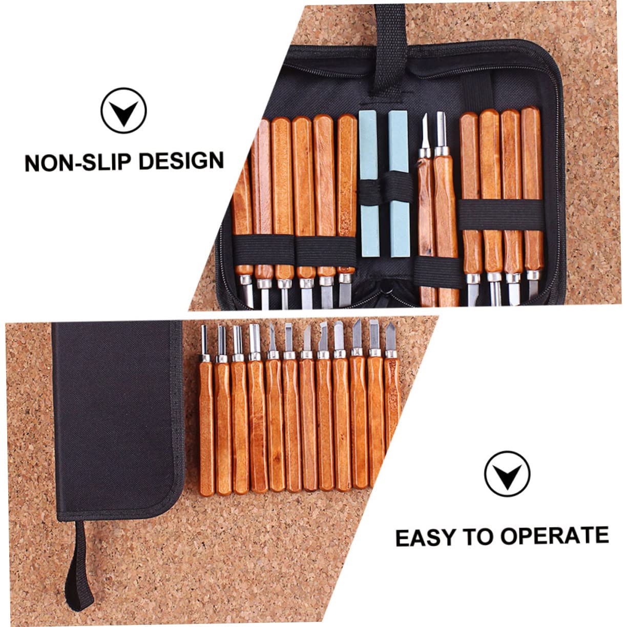 Set Scalpelli da Intaglio Legno per Principianti 14 Pezzi R207a